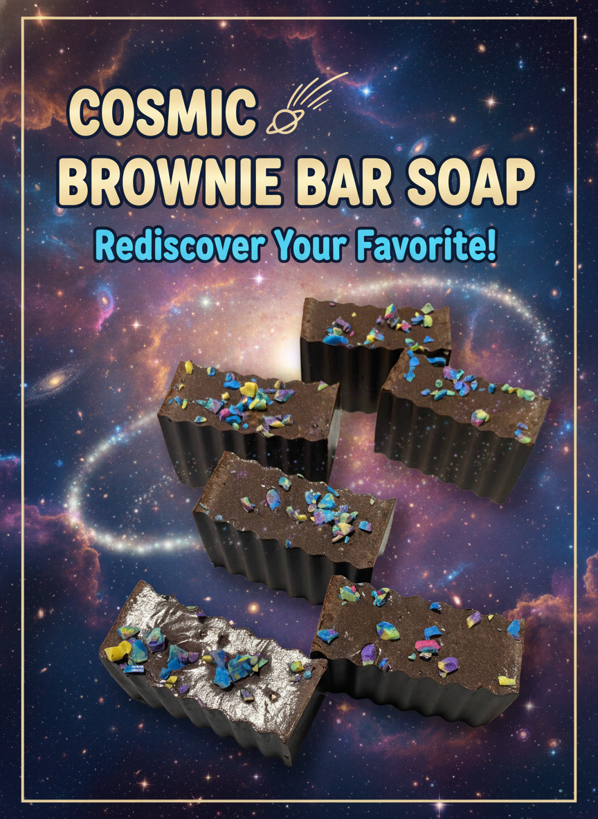 Cosmic Brownie Bar Soap Promotional Banner